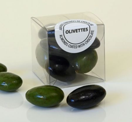 Chocolate coated almonds Olivettes de Provence